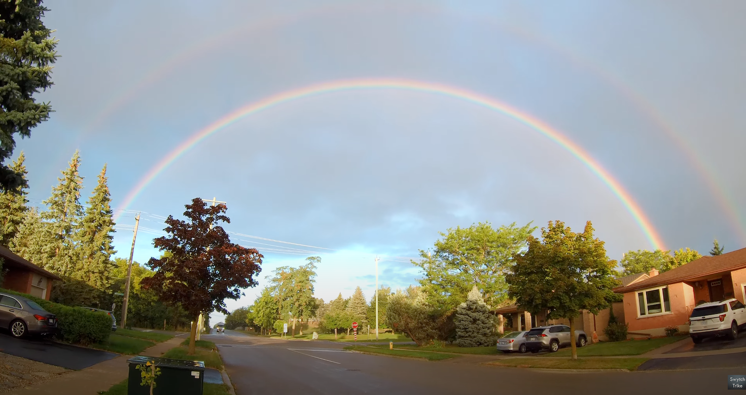 Hugh Double Rainbow in Laurel Creek Conservation Area 